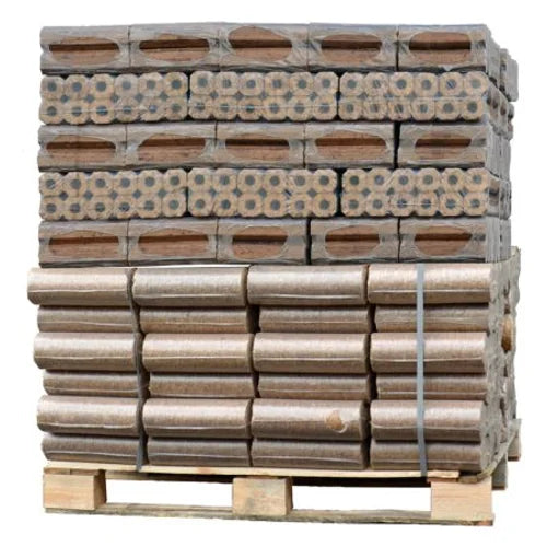 Palette mixte de briquettes de bois Pini Kay + Nestro Mix (960Kg)